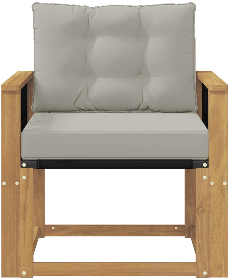 Lauko sofa Kietasis akacijos medis ir Textilene Balta
