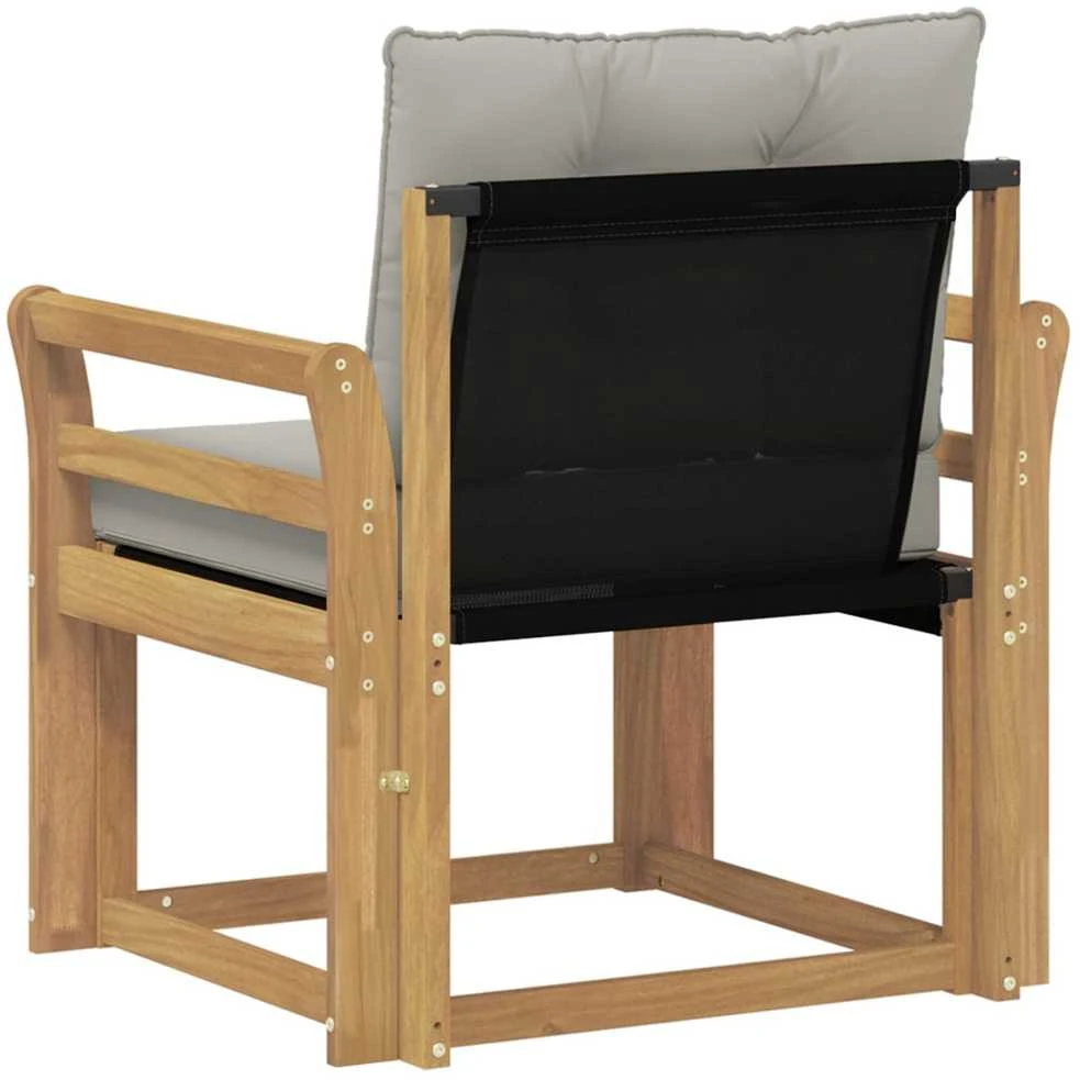 Lauko sofa Kietasis akacijos medis ir Textilene Balta