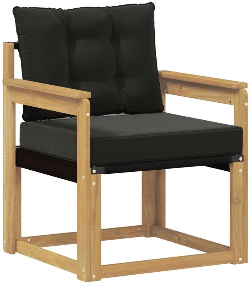 Lauko sofa Kietasis akacijos medis ir Textilene Balta
