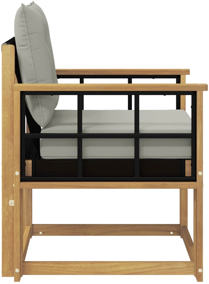 Lauko sofa Kietasis akacijos medis ir Textilene Balta