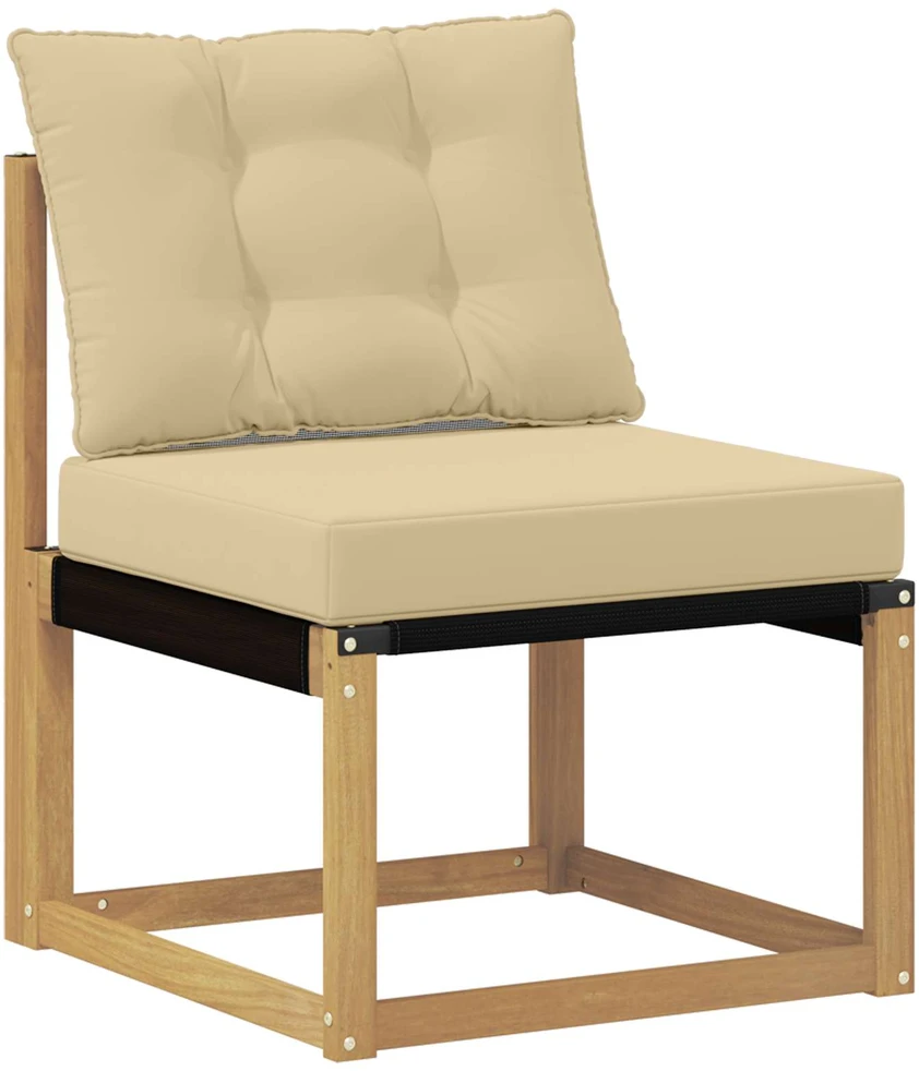 Lauko sofa Kietasis akacijos medis ir Textilene Balta