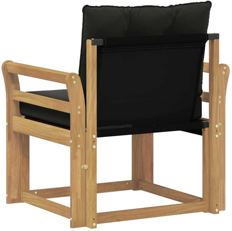 Lauko sofa Kietasis akacijos medis ir Textilene Balta
