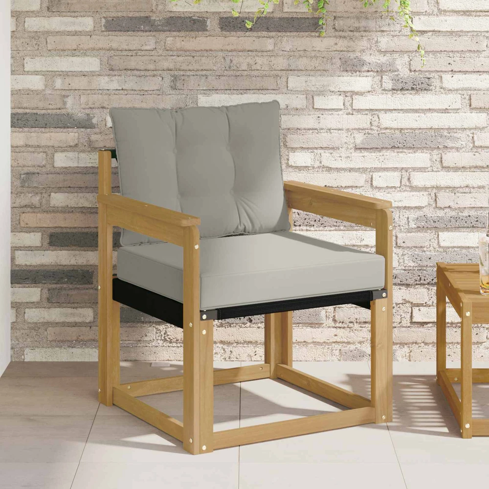 Lauko sofa Kietasis akacijos medis ir Textilene Balta