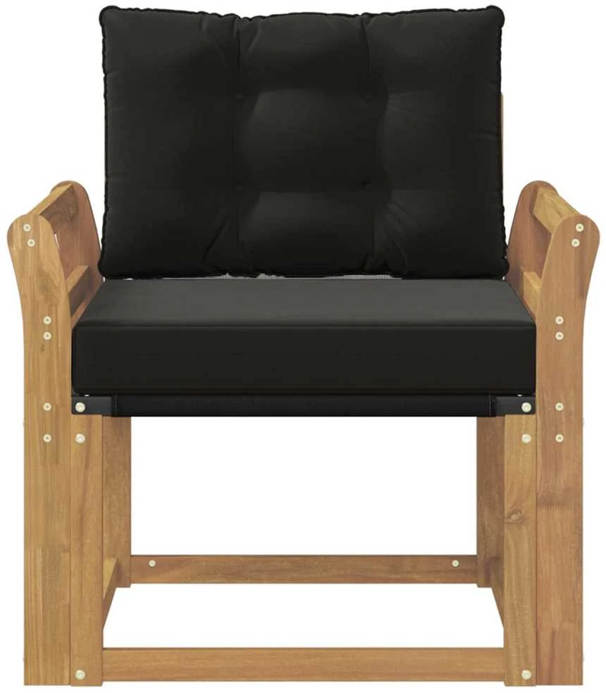 Lauko sofa Kietasis akacijos medis ir Textilene Balta