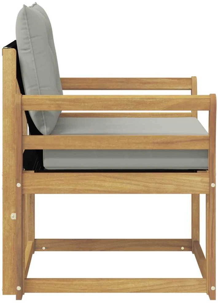 Lauko sofa Kietasis akacijos medis ir Textilene Balta