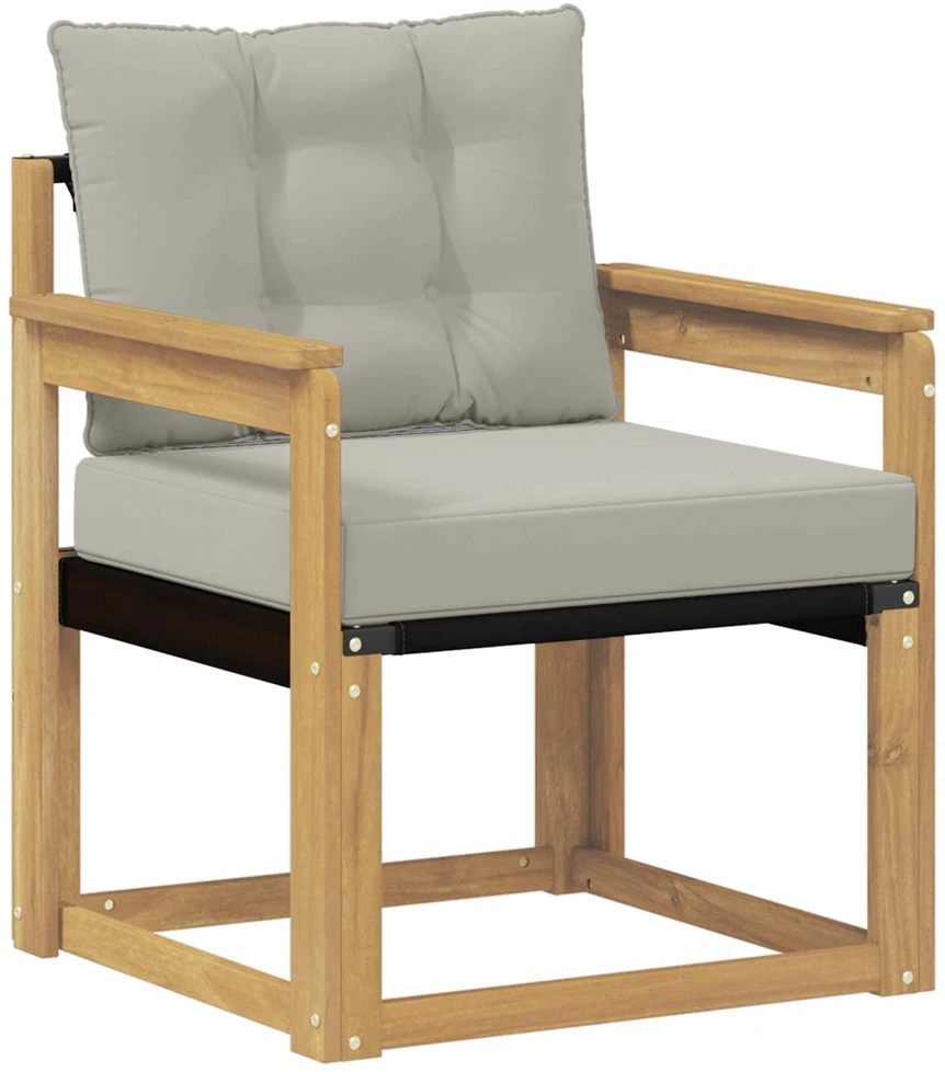 Lauko sofa Kietasis akacijos medis ir Textilene Balta