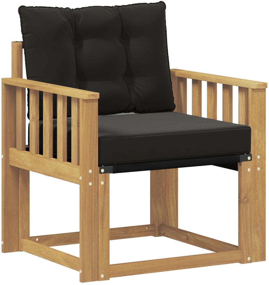 Lauko sofa Kietasis akacijos medis ir Textilene Balta