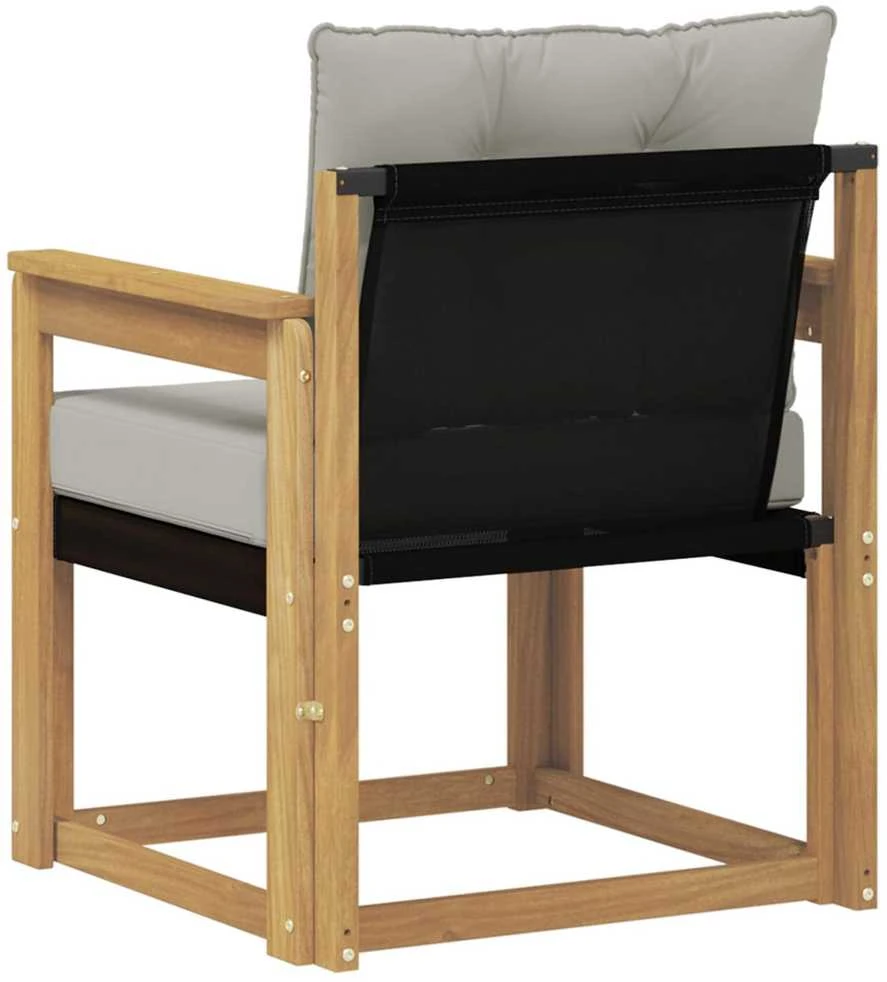 Lauko sofa Kietasis akacijos medis ir Textilene Balta