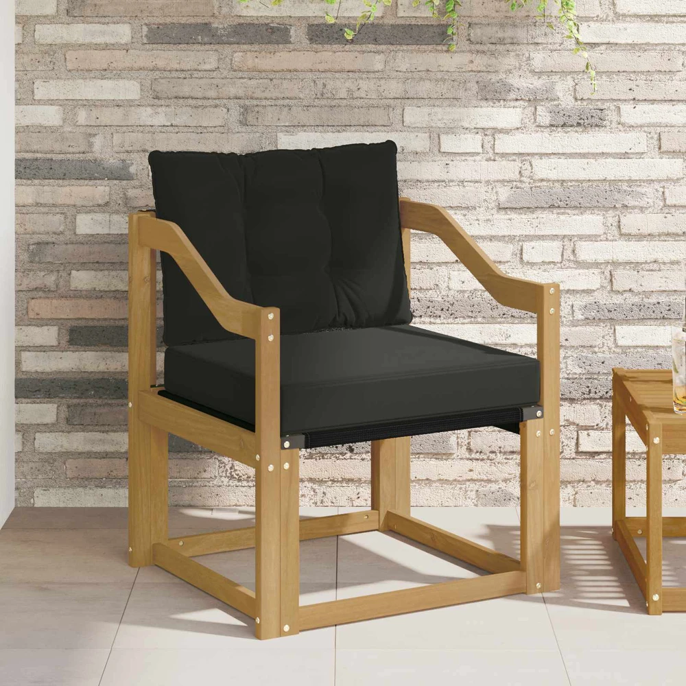 Lauko sofa Kietasis akacijos medis ir Textilene Balta