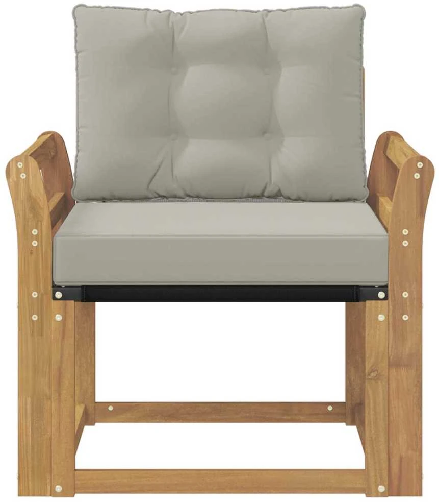 Lauko sofa Kietasis akacijos medis ir Textilene Balta