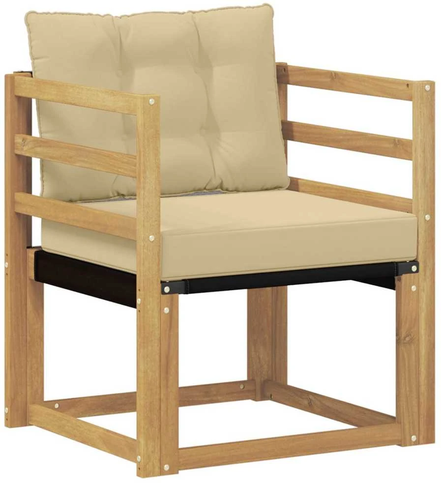 Lauko sofa Kietasis akacijos medis ir Textilene Balta