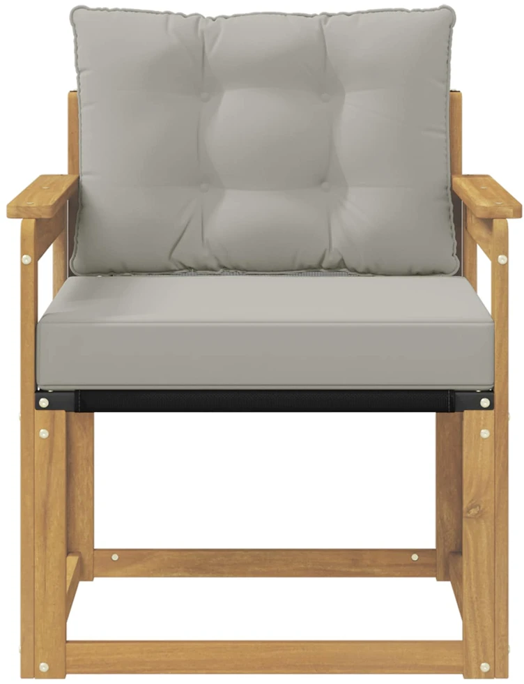 Lauko sofa Kietasis akacijos medis ir Textilene Balta