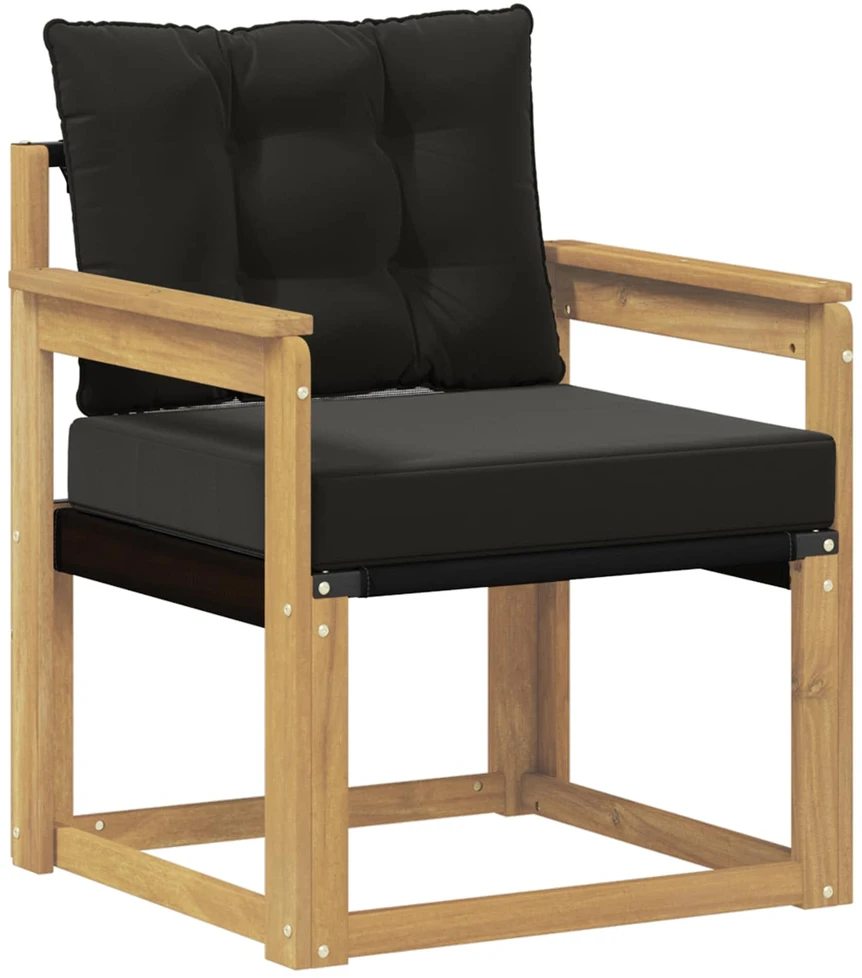 Lauko sofa Kietasis akacijos medis ir Textilene Balta