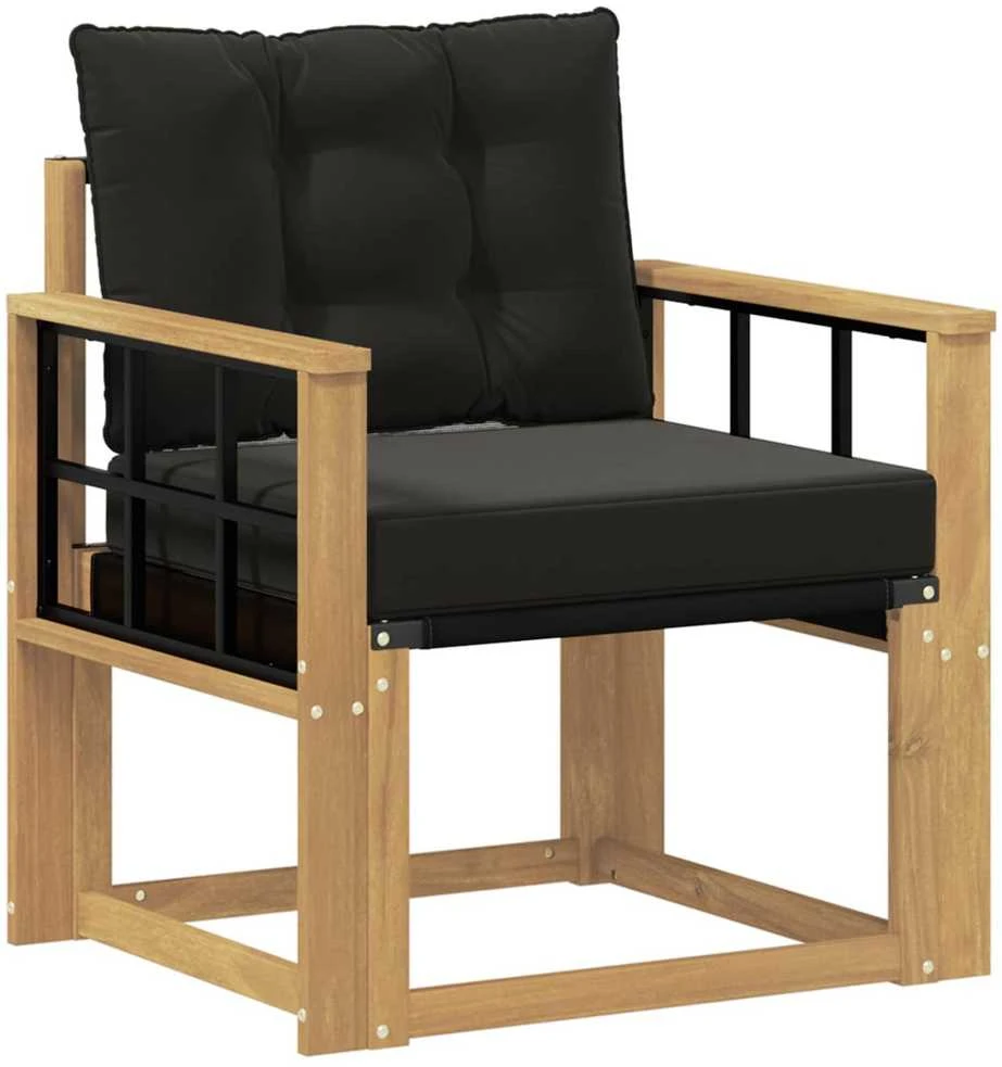 Lauko sofa Kietasis akacijos medis ir Textilene Balta