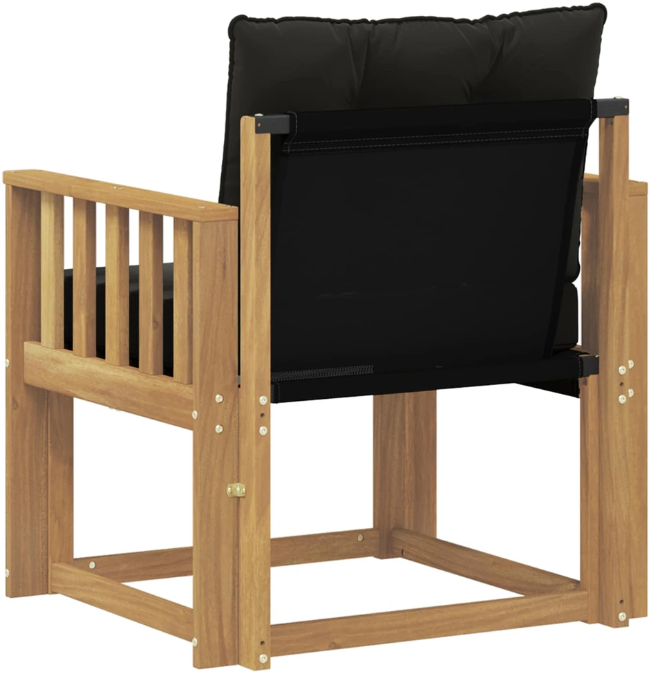 Lauko sofa Kietasis akacijos medis ir Textilene Balta