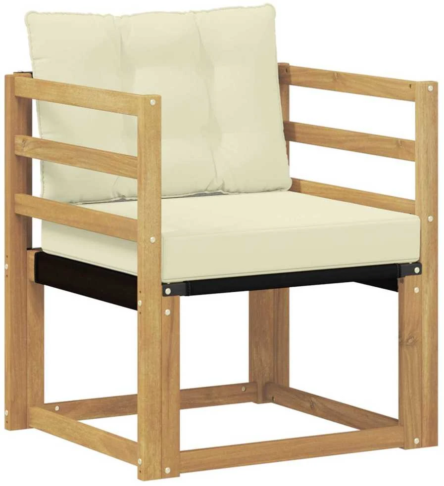Lauko sofa Kietasis akacijos medis ir Textilene Balta