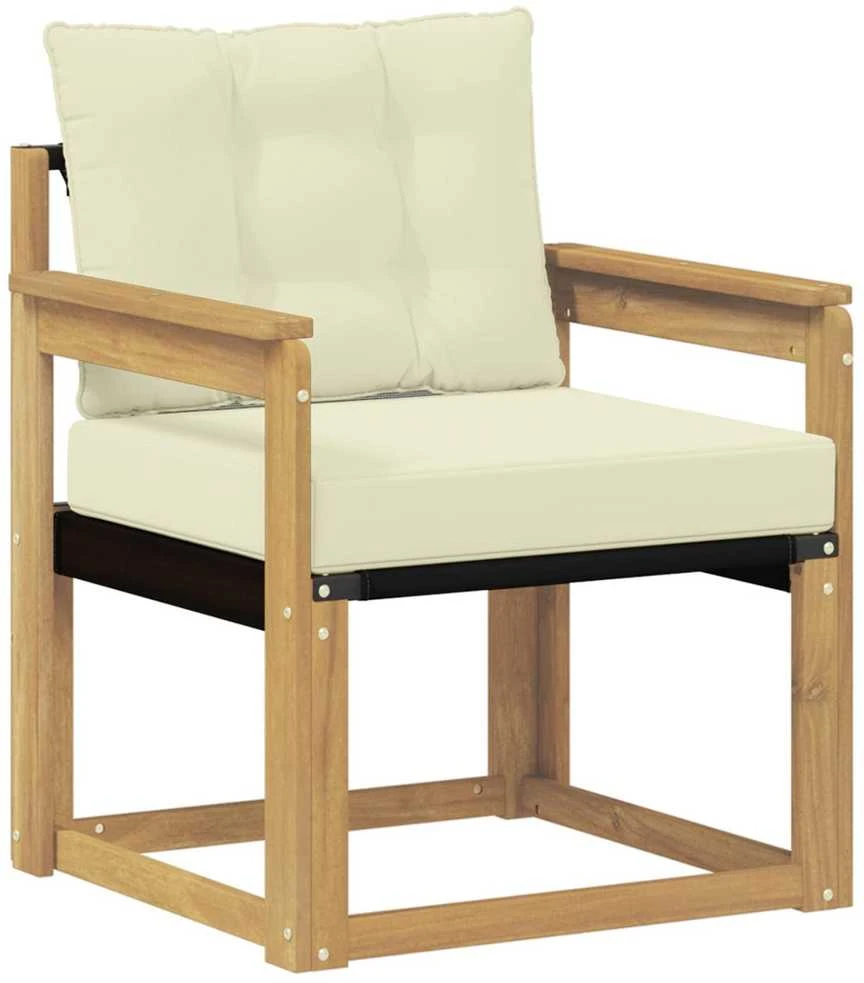 Lauko sofa Kietasis akacijos medis ir Textilene Balta