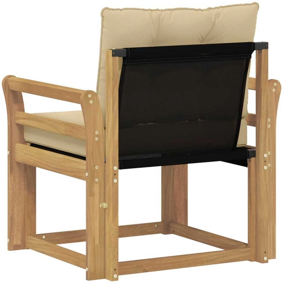 Lauko sofa Kietasis akacijos medis ir Textilene Balta
