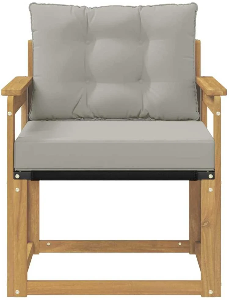 Lauko sofa Kietasis akacijos medis ir Textilene Balta