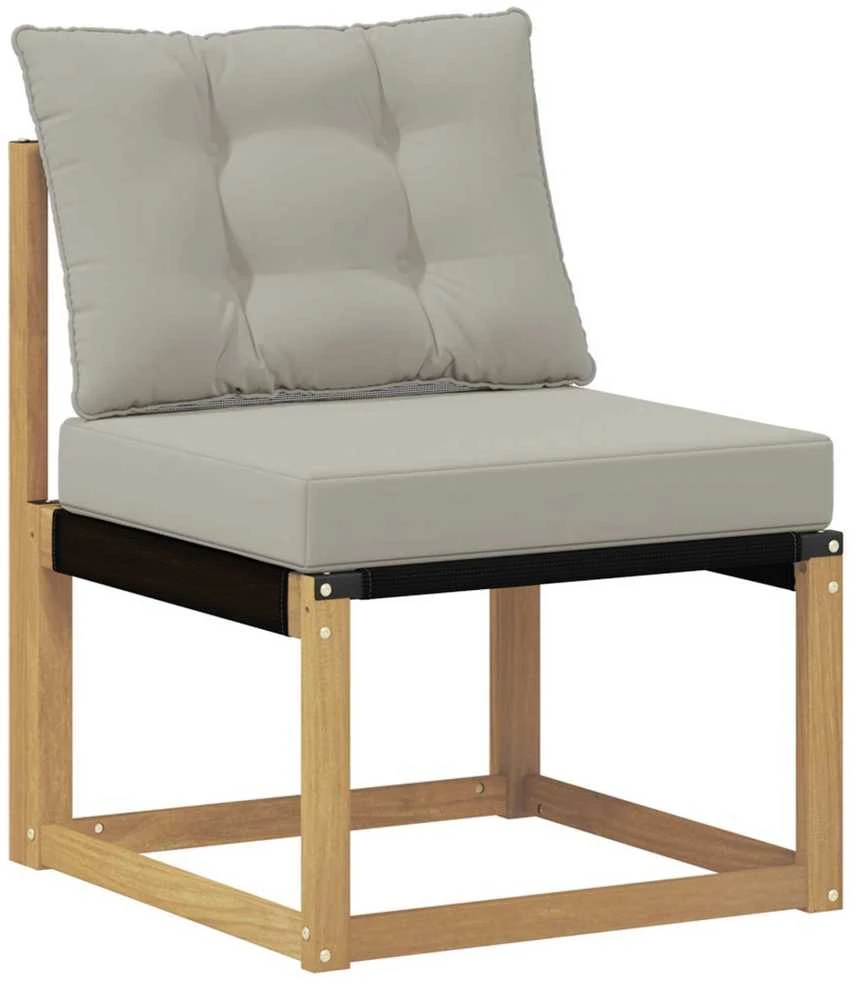 Lauko sofa Kietasis akacijos medis ir Textilene Balta