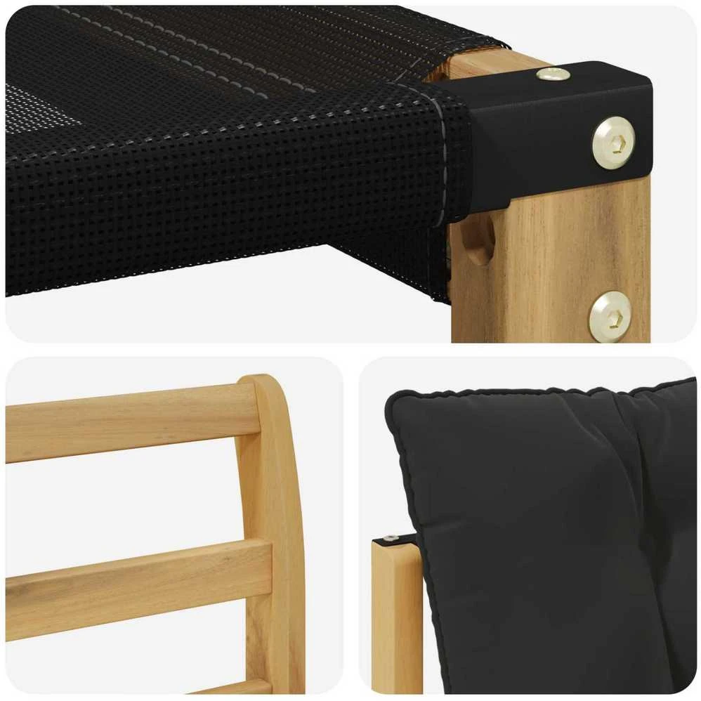Lauko sofa Kietasis akacijos medis ir Textilene Balta
