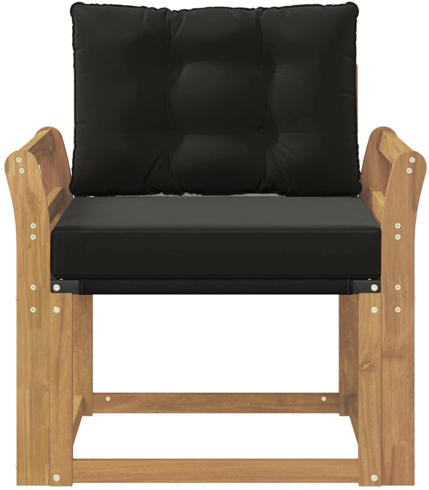 Lauko sofa Kietasis akacijos medis ir Textilene Balta