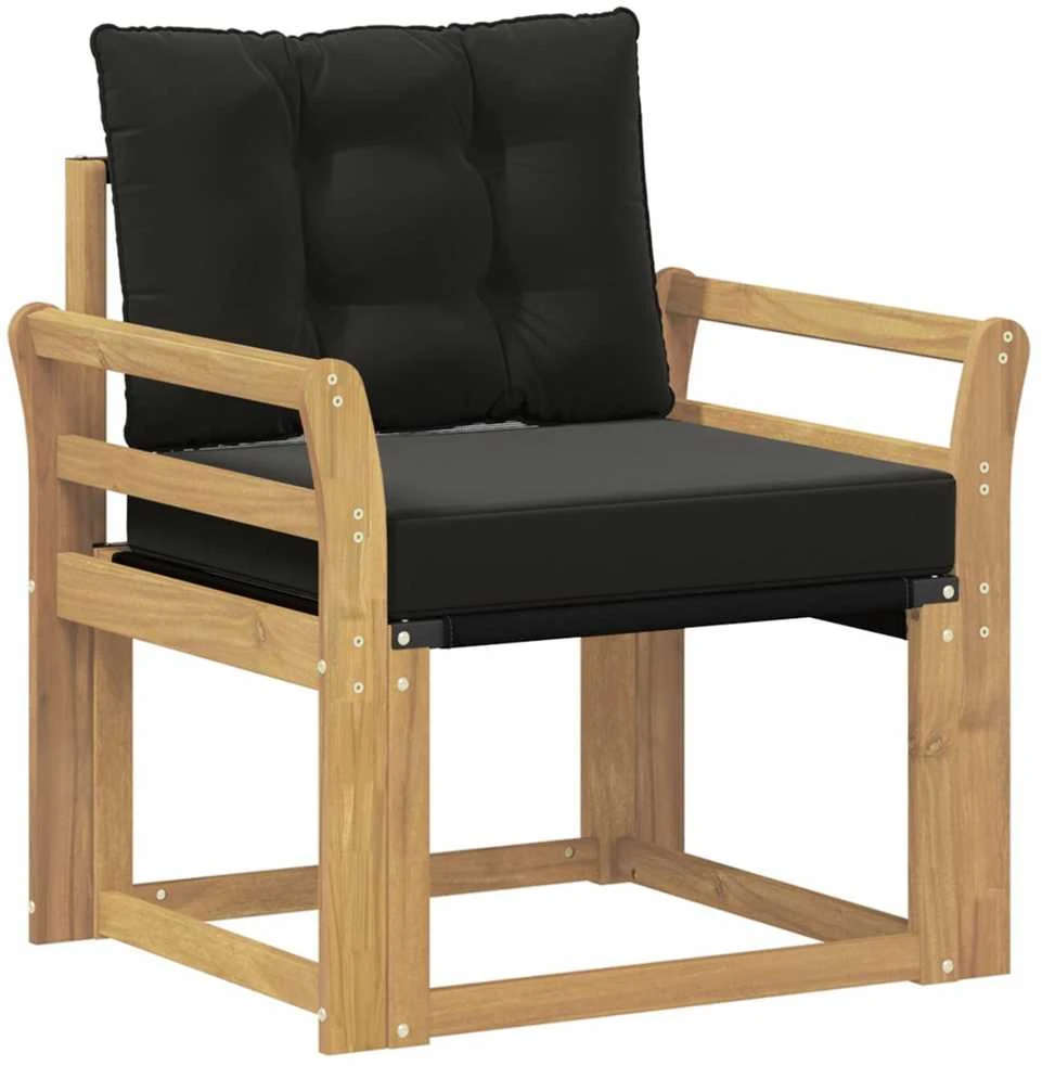 Lauko sofa Kietasis akacijos medis ir Textilene Balta