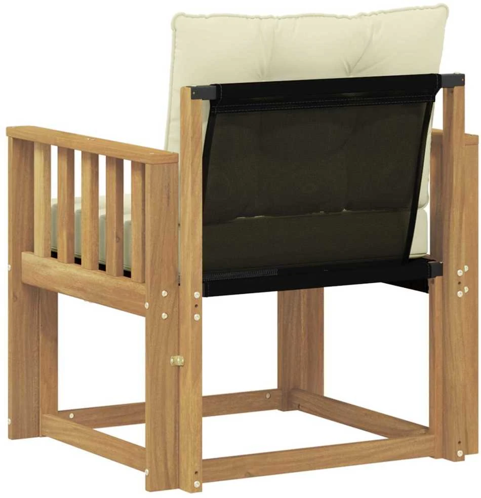Lauko sofa Kietasis akacijos medis ir Textilene Balta