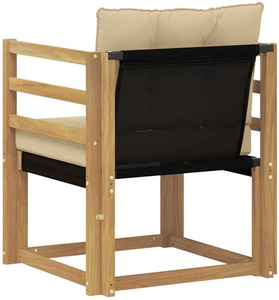 Lauko sofa Kietasis akacijos medis ir Textilene Balta