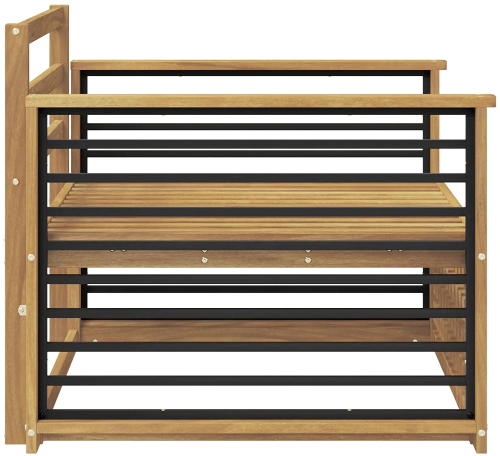 Lauko sofa Kietos akacijos mediena Balta