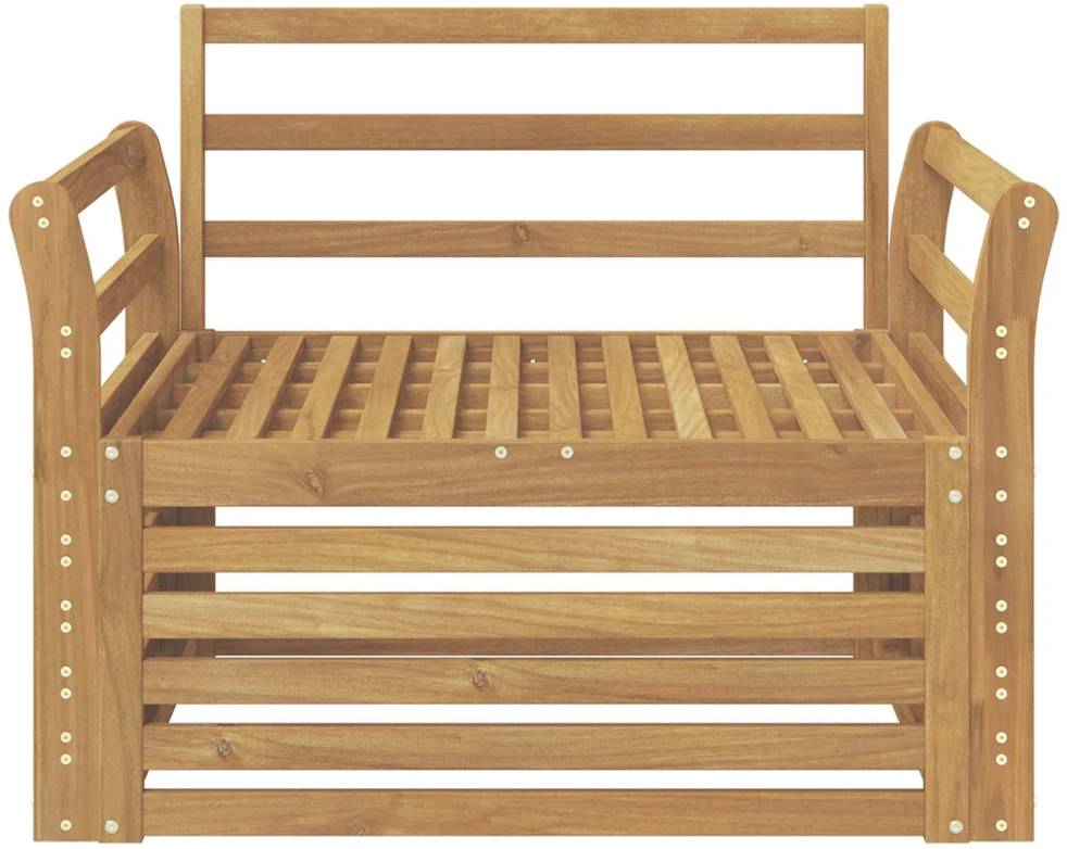 Lauko sofa Kietos akacijos mediena Balta