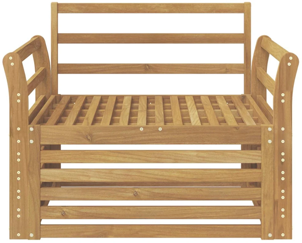 Lauko sofa Kietos akacijos mediena Balta