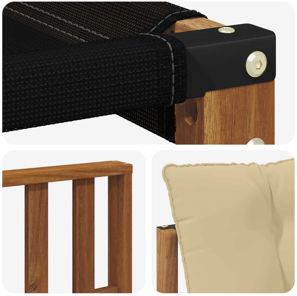 Lauko sofa Kietos akacijos mediena Natūrali