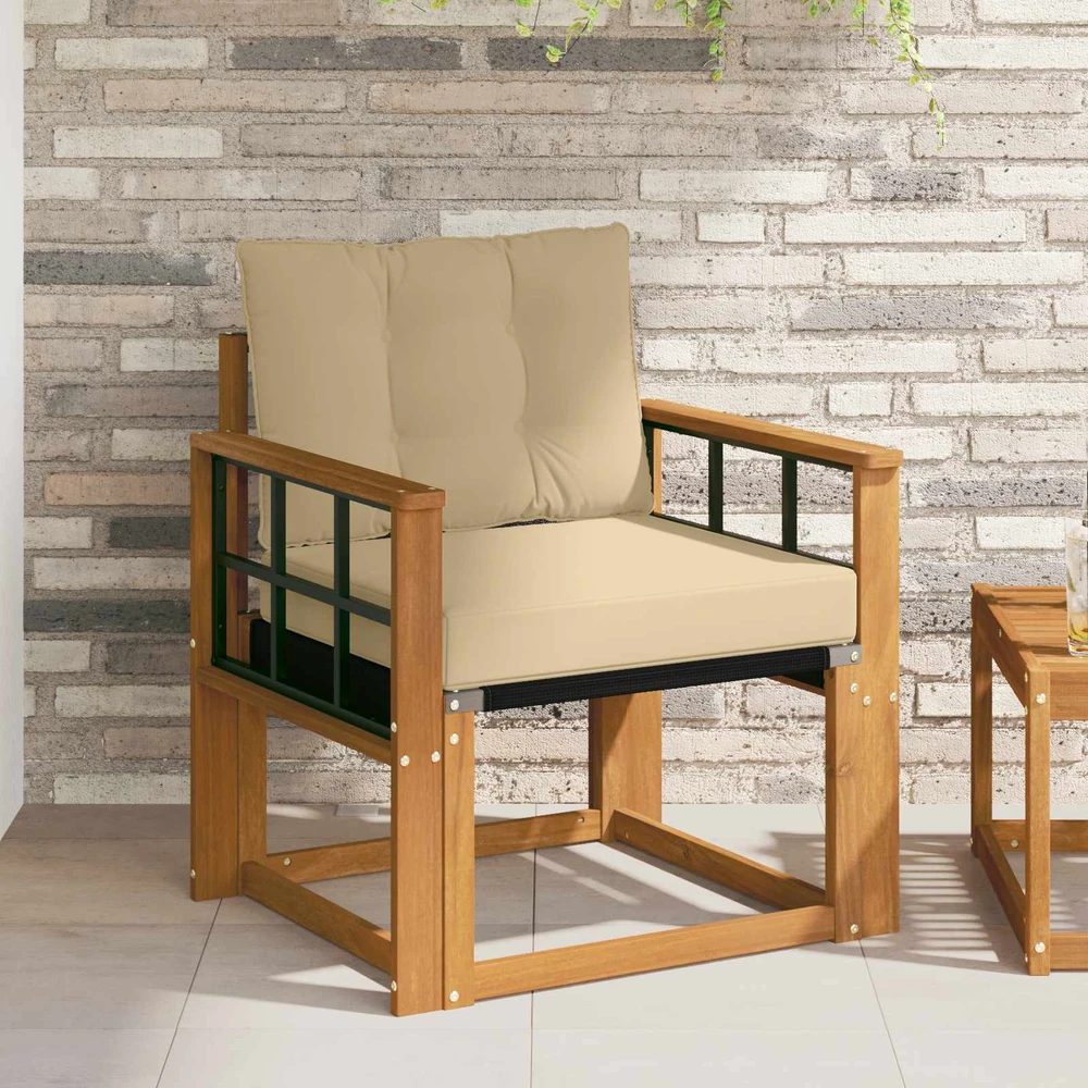 Lauko sofa Kietos akacijos mediena Natūrali