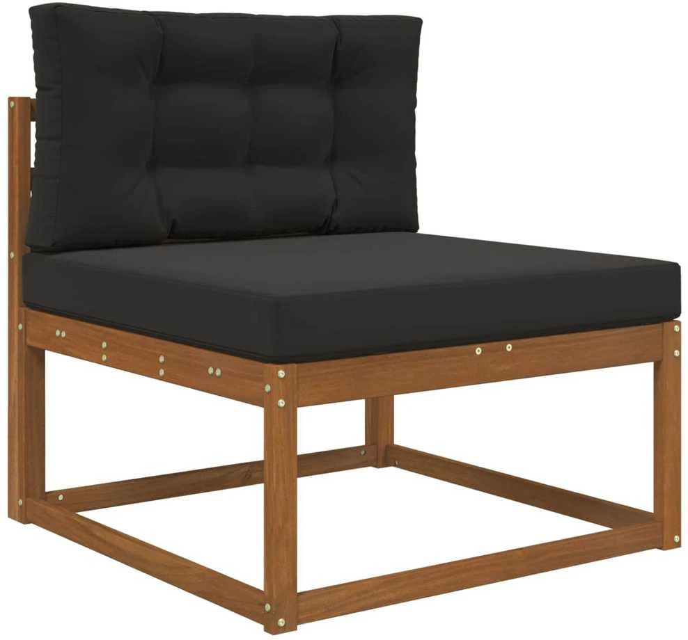 Lauko sofa pagalvėlė Poliesteris Juoda 80 x 80 cm