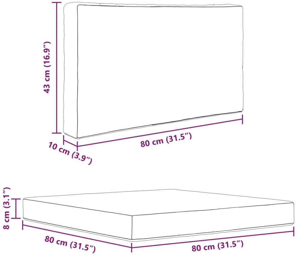 Lauko sofa pagalvėlė Poliesteris Pilka 80 x 80 cm