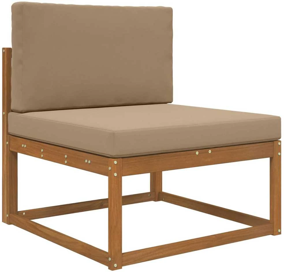 Lauko sofa pagalvėlė Poliesteris Taupe 80 x 80 cm