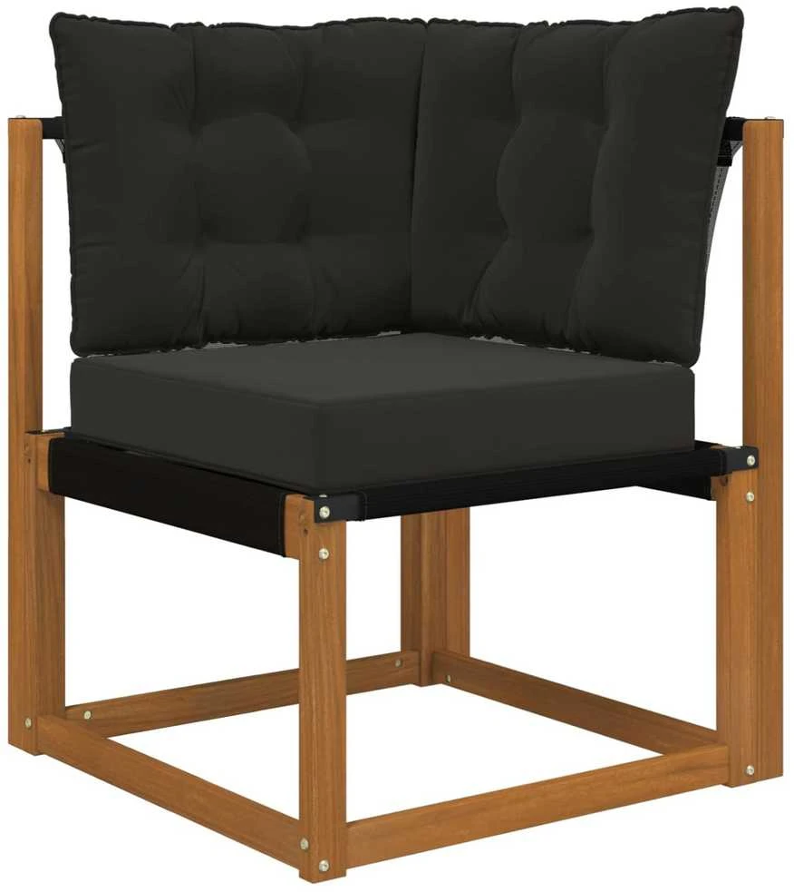 Lauko sofa pagalvėlė Poliesteris Juoda 50,5 x 50,5 cm