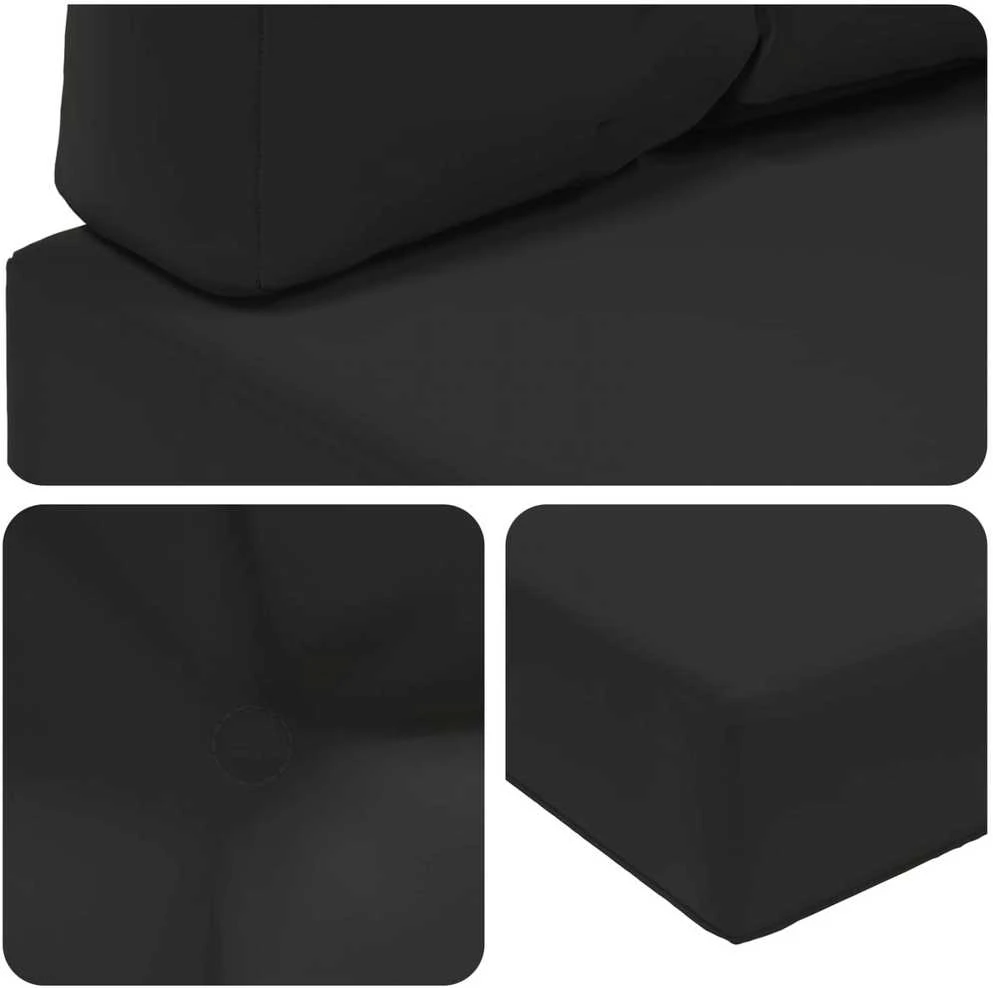 Lauko sofa pagalvėlė Poliesteris Juoda 80 x 80 cm