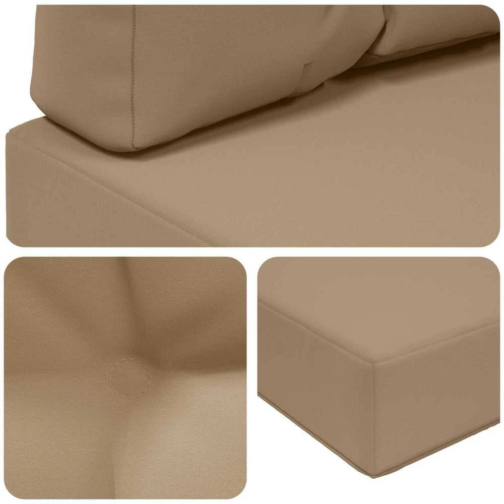 Lauko sofa pagalvėlė Poliesteris Taupe 60 x 60 cm