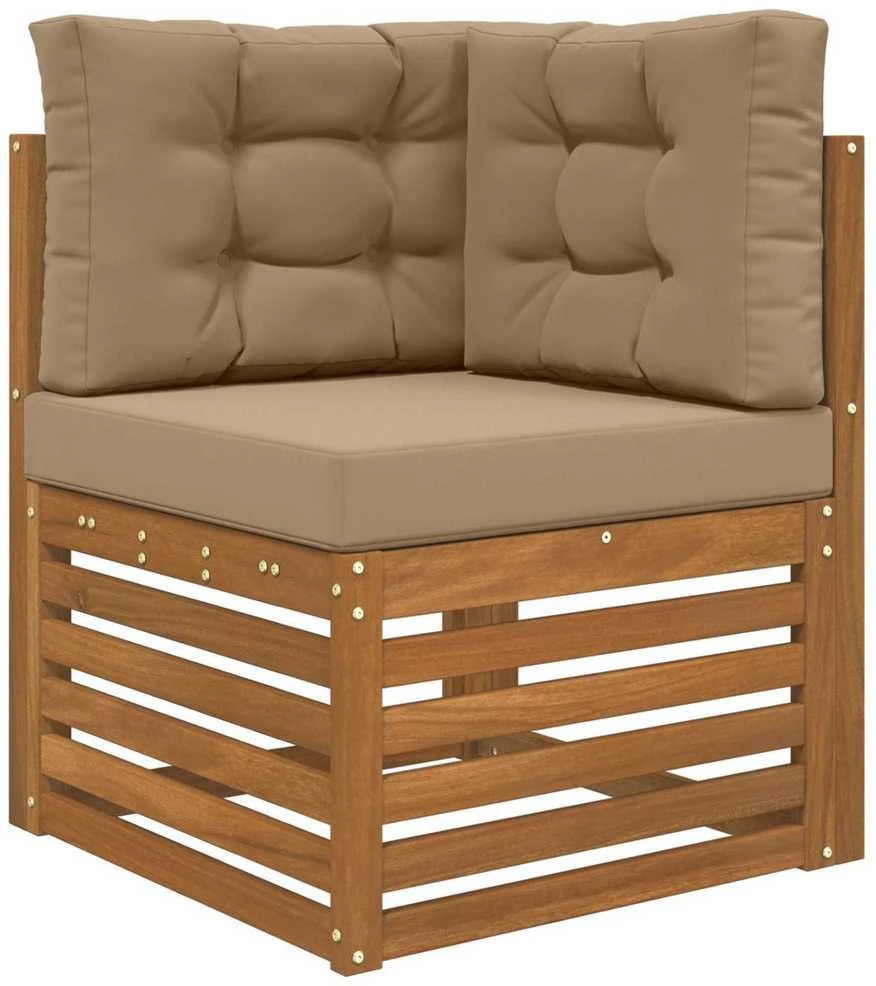 Lauko sofa pagalvėlė Poliesteris Taupe 60 x 60 cm