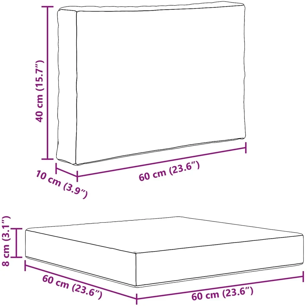 Lauko sofa pagalvėlė Poliesteris Antracito 60 x 60 cm
