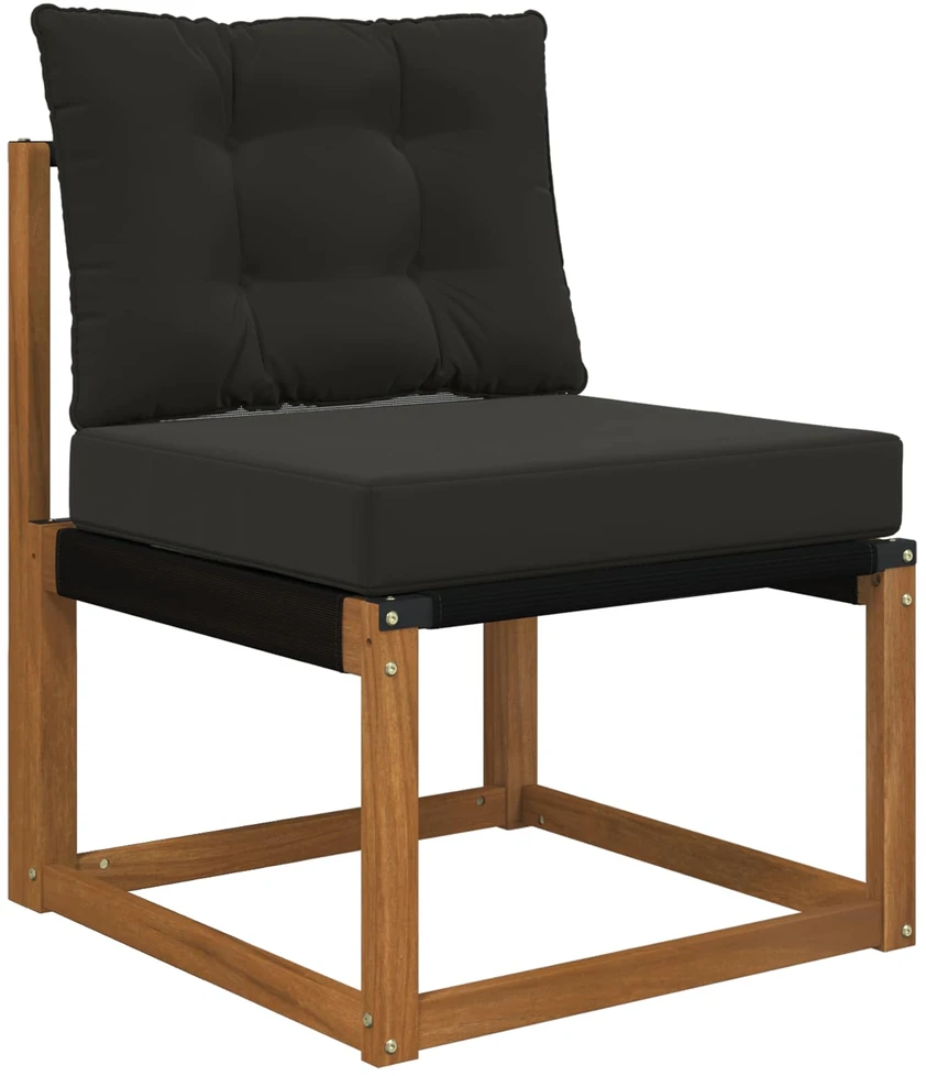 Lauko sofa pagalvėlė Poliesteris Juoda 60 x 50,5 cm