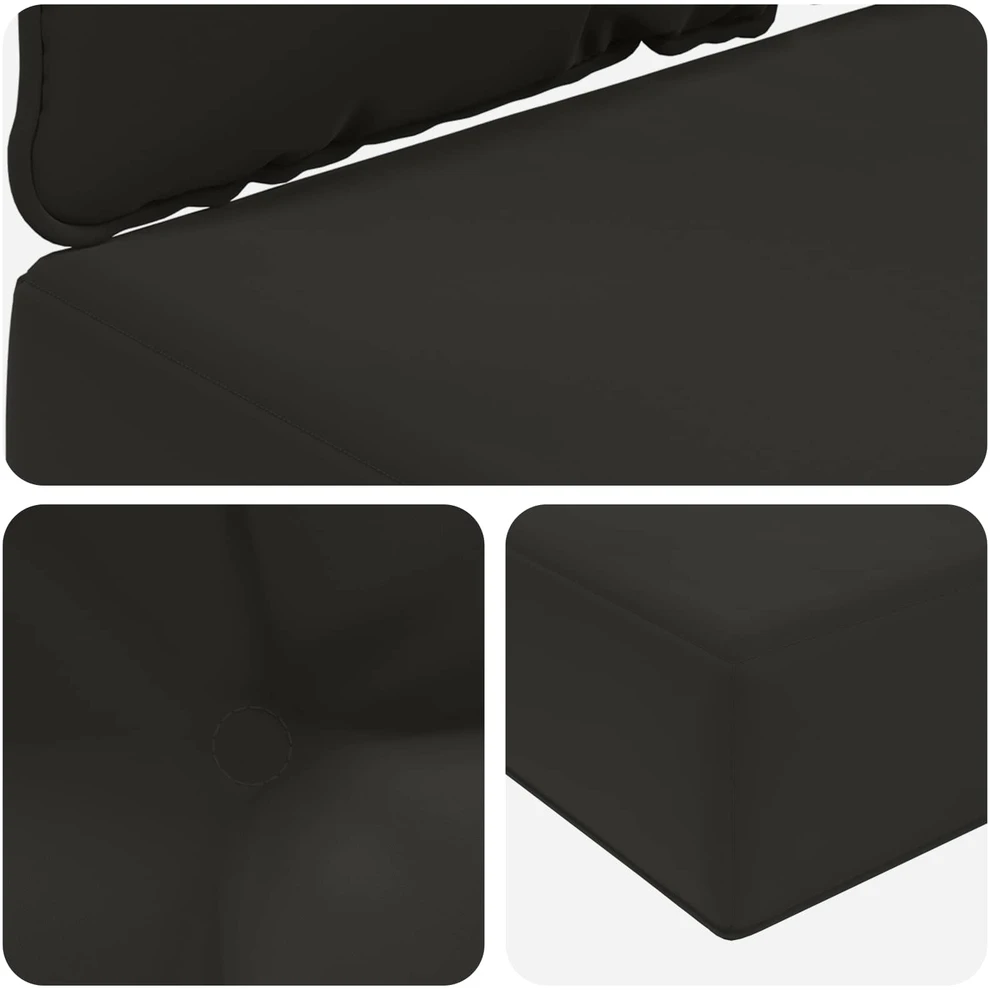Lauko sofa pagalvėlė Poliesteris Juoda 60 x 50,5 cm