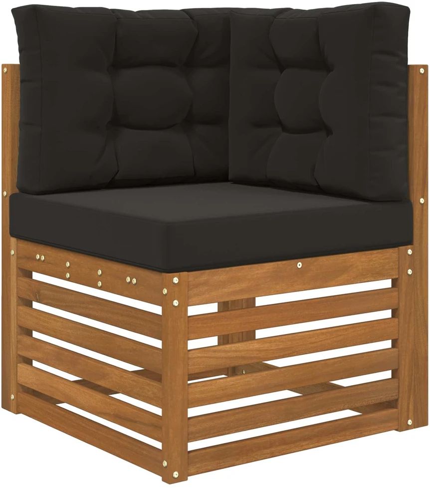 Lauko sofa pagalvėlė Poliesteris Juoda 60 x 60 cm