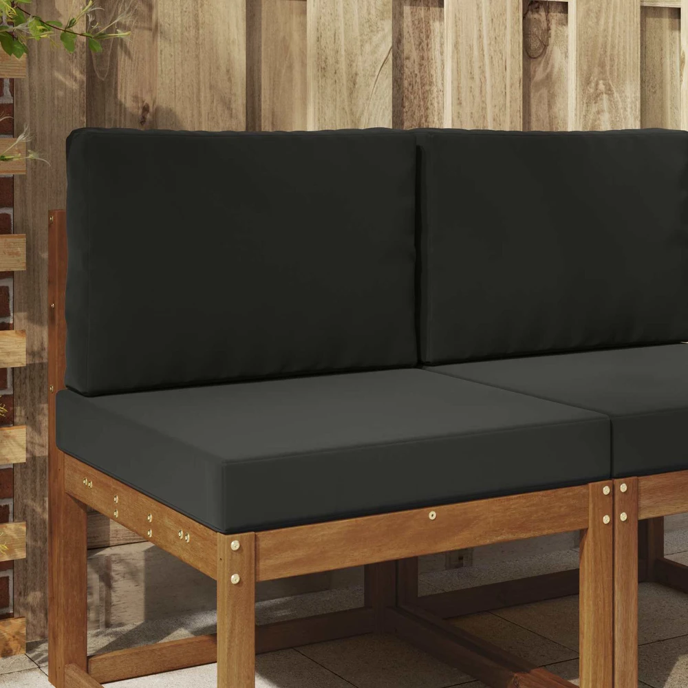 Lauko sofa pagalvėlė Poliesteris Juoda 60 x 60 cm