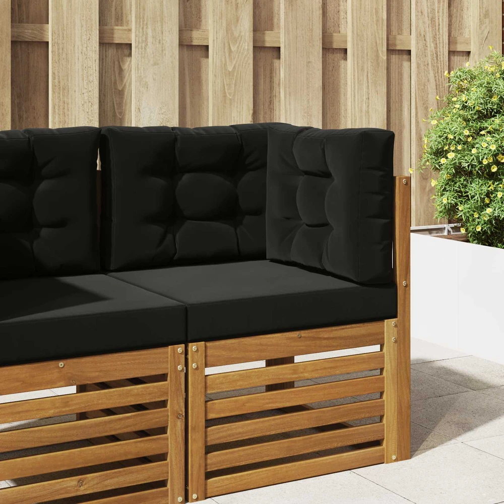 Lauko sofa pagalvėlė Poliesteris Juoda 60 x 60 cm