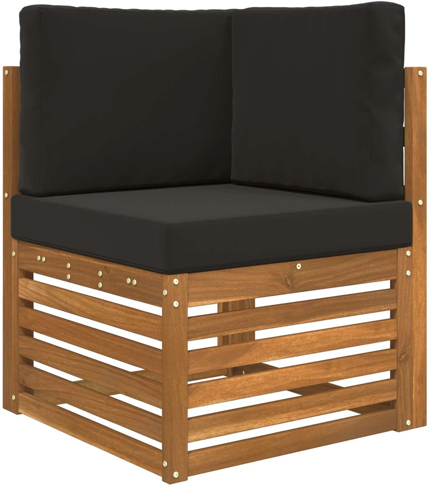Lauko sofa pagalvėlė Poliesteris Juoda 60 x 60 cm