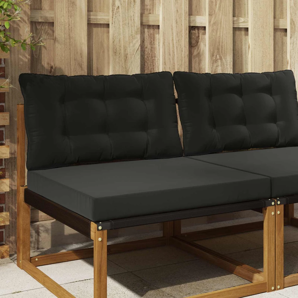 Lauko sofa pagalvėlė Poliesteris Juoda 80 x 68,5 cm