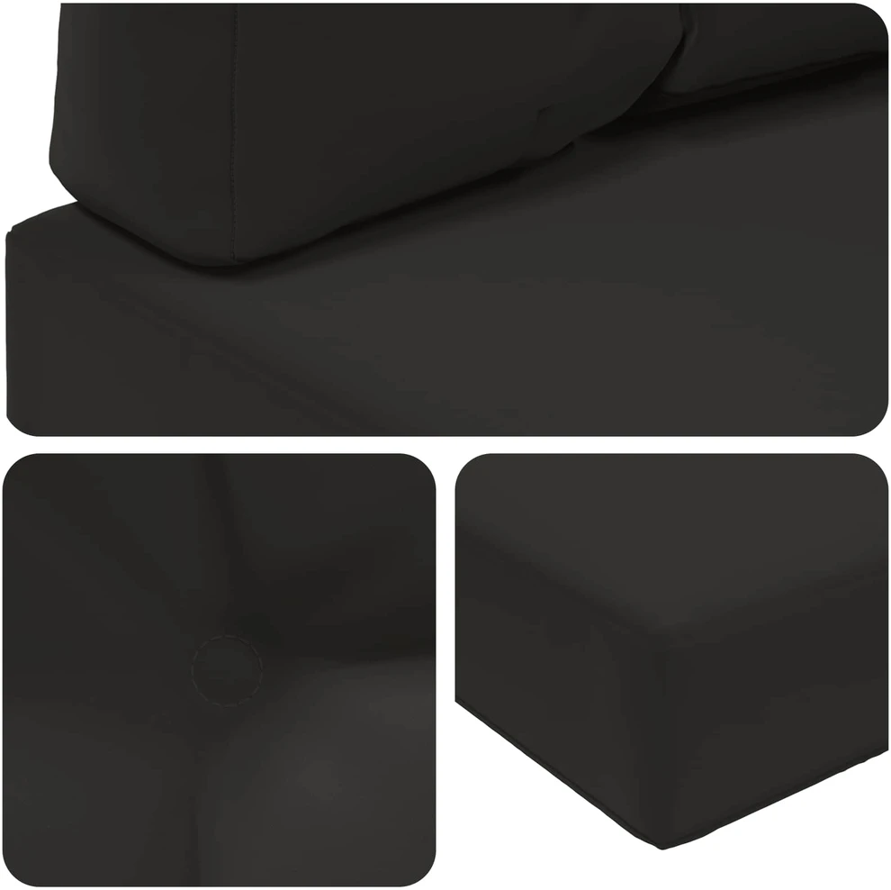 Lauko sofa pagalvėlė Poliesteris Juoda 80 x 80 cm